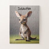 Baby Kangoeroe jongen met naam Legpuzzel (Verticaal)