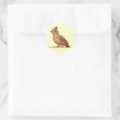 Baby kardinaal ronde sticker (Tas)