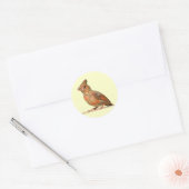 Baby kardinaal ronde sticker (Envelop)