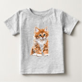 Baby Kat Baby T-Shirt - Schilderen (Voorkant)