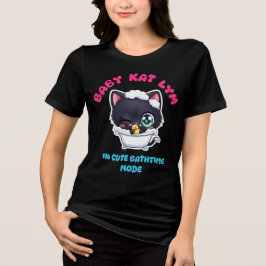 Baby Kat Lym In Cute Bathtime Mode Tri-Blend Shirt