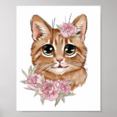 Baby Kat Roos Dieren Poster | Muurprint (Voorkant)