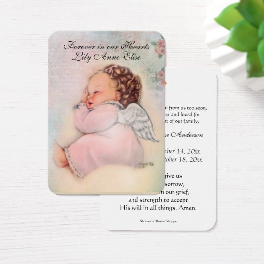 Baby katholieke begrafenis Memorial Heilige Visitekaartje (Bureau)