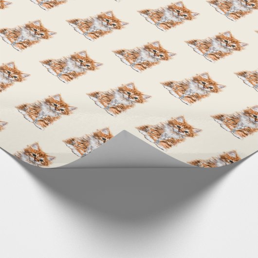 Baby kattenpapier cadeaupapier (Hoek)