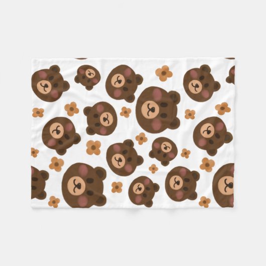 baby kawaii beer fleece deken (Voorkant (Horizontaal))