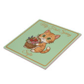 Baby Keepsake | Copper Gold Spring Ca Tegeltje (Zijkant)