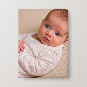 Baby Keepsake Foto personaliseren Button