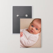 Baby Keepsake Foto personaliseren Button (Voorkant / Achterkant)