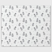 Baby keizer Penguin Chicks Pattern in white Cadeaupapier (Vlak)
