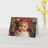  Baby kerst Kaart (Gele Bloem)