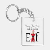 Baby Kerst Kind Elf Feestdag Sleutelhanger (Voorkant Links)