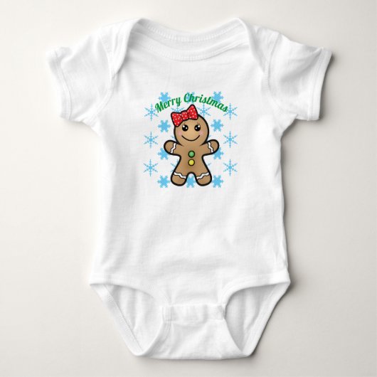 Baby kerst met prettige feestdagen romper (Voorkant)