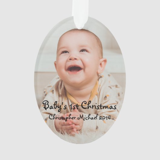 Baby kerst ornament (achterkant)