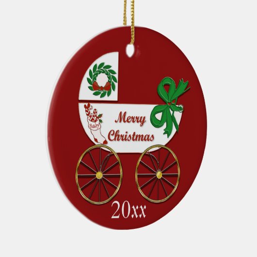 Baby Kerst ornament koets (Rechts)