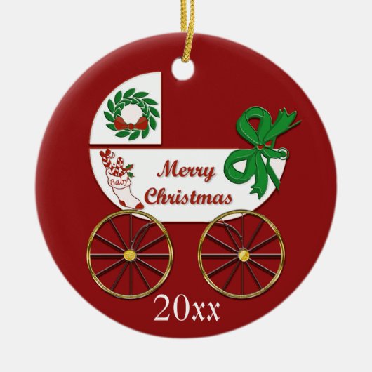 Baby Kerst ornament koets (Voorkant)