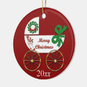 Baby Kerst ornament koets (Links)