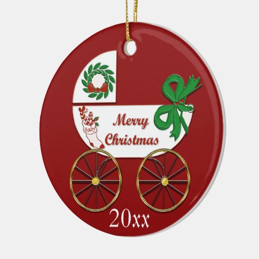 Baby Kerst ornament koets (Links)