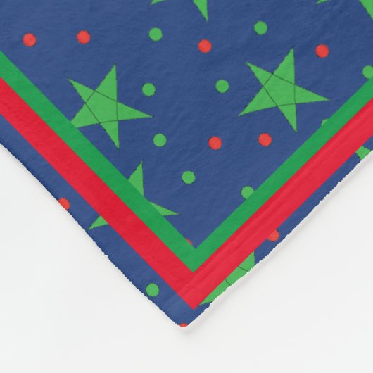 Baby kerst/rood fleece deken (Hoek)