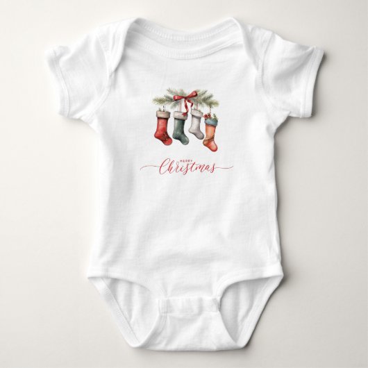 Baby Kerst Soks Rompertje Romper (Voorkant)