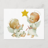 Baby Kerstangels Feestdagenkaart (Voorkant)