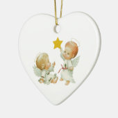 Baby Kerstangels Keramisch Ornament (Links)