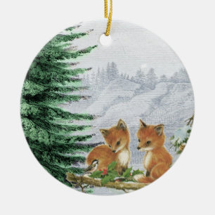 Baby kerstboomversiering Bossen Keramisch Ornament