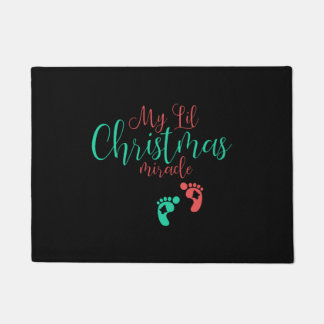 Baby kerstcadeau voor kind deurmat