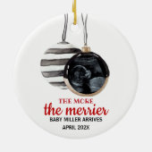 Baby kerstcadeautje keramische ornamenaam keramisch ornament (Achterkant)