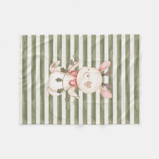 Baby Kerstfiguren Fleece Blanket (Voorkant (Horizontaal))