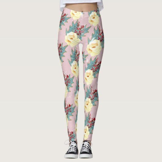 Baby kersthanddrukkunst leggings (Voorkant)