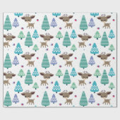 Baby Kerstherten Cadeaupapier (Vlak)