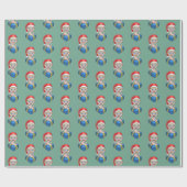 Baby Kerstman Cadeaupapier (Vlak)