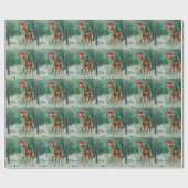  Baby kerstman en Bunny Cadeaupapier (Vlak)