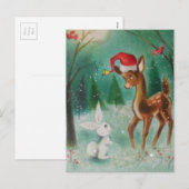  Baby kerstman en Bunny Feestdagenkaart (Voorkant / Achterkant)