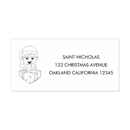 Baby Kerstman Zelfinktende Stempel (Design)