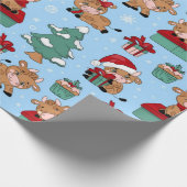 Baby kerstpatronen cadeaupapier (Hoek)