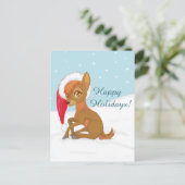 Baby kerstrenrendiertje feestdagenkaart (Staand voorkant)