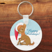 Baby kerstrenrendiertje sleutelhanger (Voorkant)