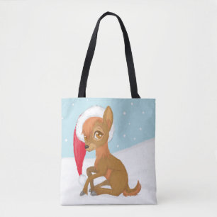 Baby kerstrenrendiertje tote bag