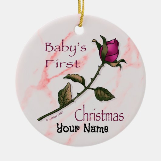Baby Kerstroos ornament (Voorkant)