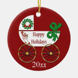 Baby kerstsierbloem Prettige feestdagen Keramisch Ornament