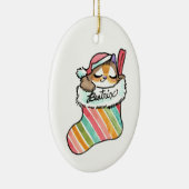 Baby kerstversiering keramisch ornament (Rechts)