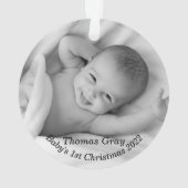 Baby kerstversiering ornament (achterkant)
