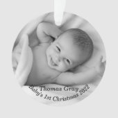 Baby kerstversiering ornament (voorkant)