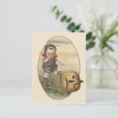 Baby Kicking Jack O' Lantaarn Pompoen Briefkaart (Staand voorkant)