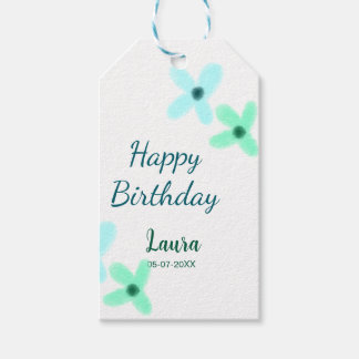 Baby kids 1st birthday add name blue green pastel  cadeaulabel