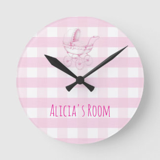 Baby & kids meisje kinderkamer deur bord vintage g ronde klok