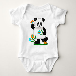 Baby Kids Panda Met Bloemen 2 Romper