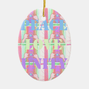 Baby Kids  Vrede Liefde Eenheid Hakuna Matata ontw Keramisch Ornament