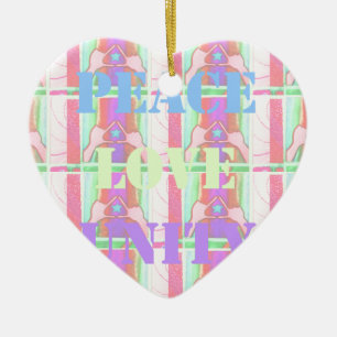 Baby Kids  Vrede Liefde Eénheid Hakuna Matata ontw Keramisch Ornament